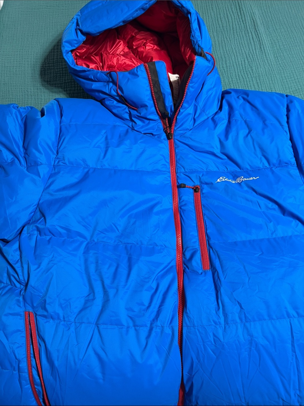 NWT Eddie Bauer First Ascent Peak XV Heavyweight StormDown Blue Puffer Jacket